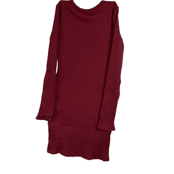 Wild Fable Women's Red Ribbed Long Sleeve Bodycon Dress- Size XS - NWT - Picture 5 of 8